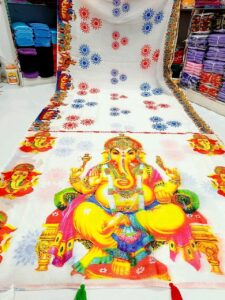 পূজার চান্দেরী সিল্ক শাড়ি