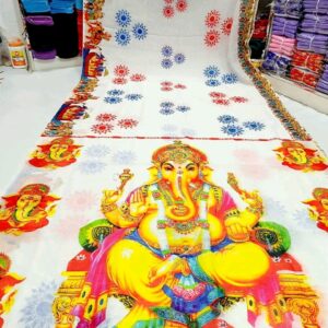 পূজার চান্দেরী সিল্ক শাড়ি